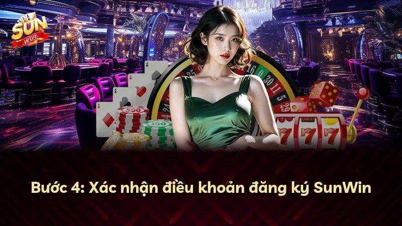 Bước 4: Xác nhận điều khoản đăng ký SunWin